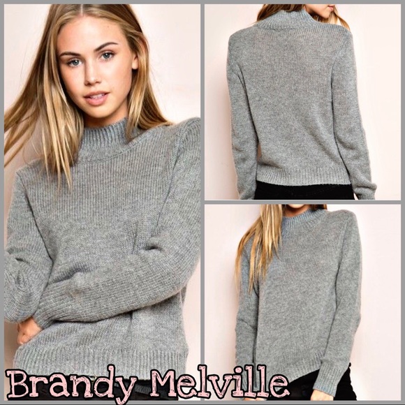Brandy Melville Grey Turtleneck Sweater 